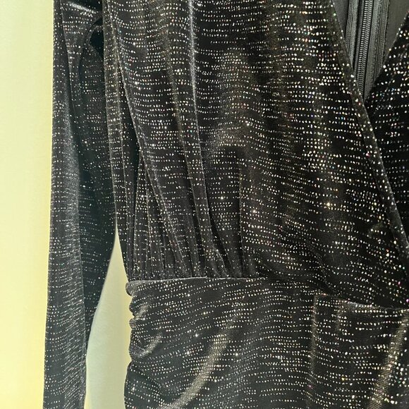 MISA Los Angeles Diviana Dress Black Knit Glitter Party Size XS -- NEW - Picture 8 of 8